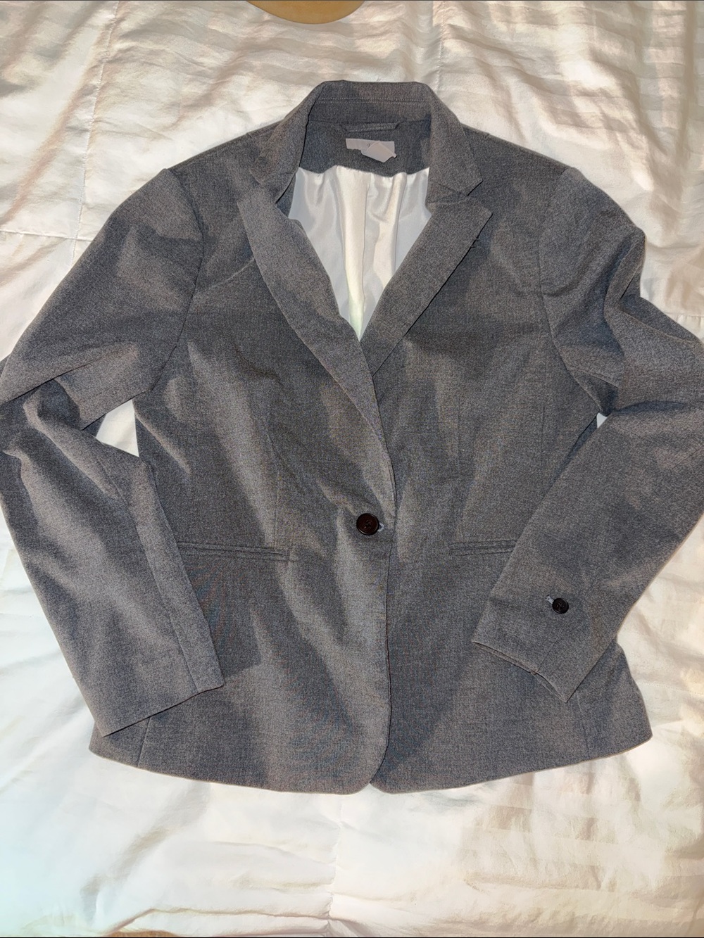 Classic Women's Grey Single-Button Blazer medium